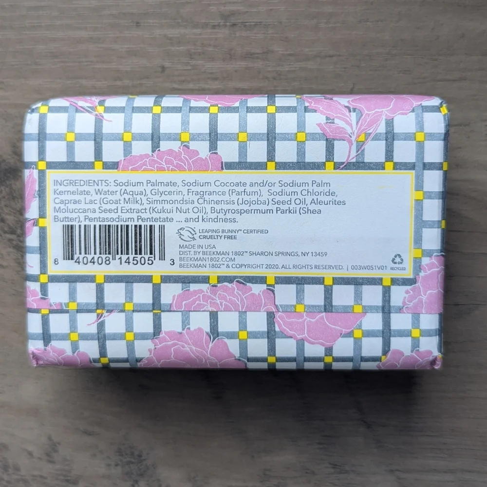 Beekman 1802 Peony Blush Goat Milk Hand Cream and Bar Soap | New